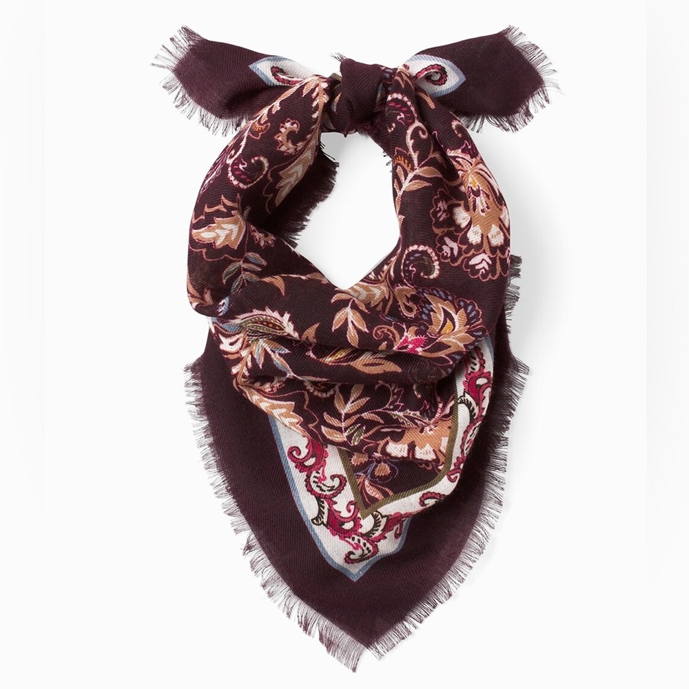 WHBM PRINTED CABERNET SCARF